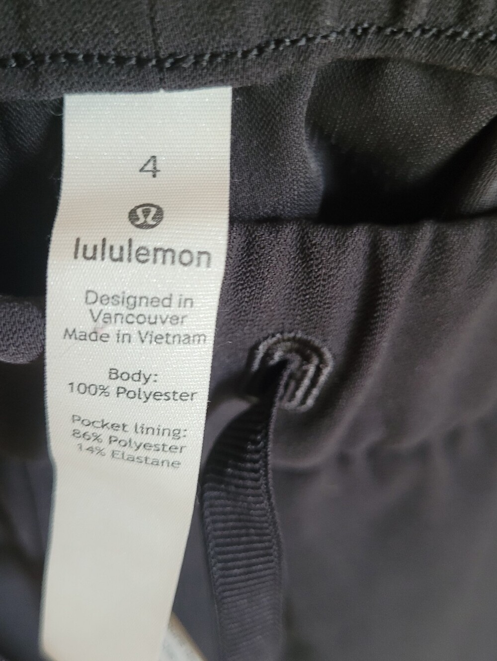Lululemon Womens Pants On The Fly Wide Leg 7/8 Stretch Athleisure Black Size 4 - Picture 4 of 4